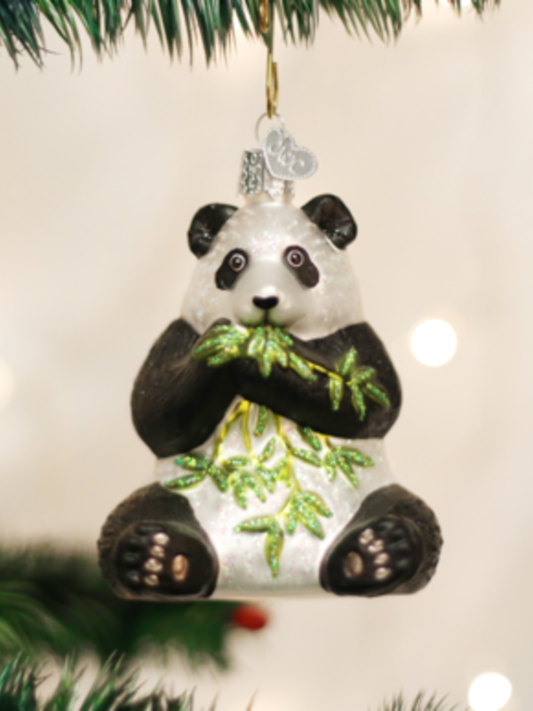 Panda, Glass Ornament 12186
