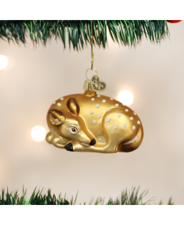 Fawn, Mouth Blown Glass Ornament