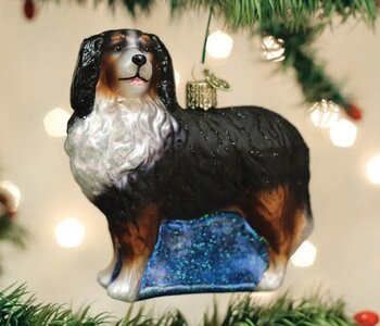 Bernese Mountain Dog, Glass Ornament 12379
