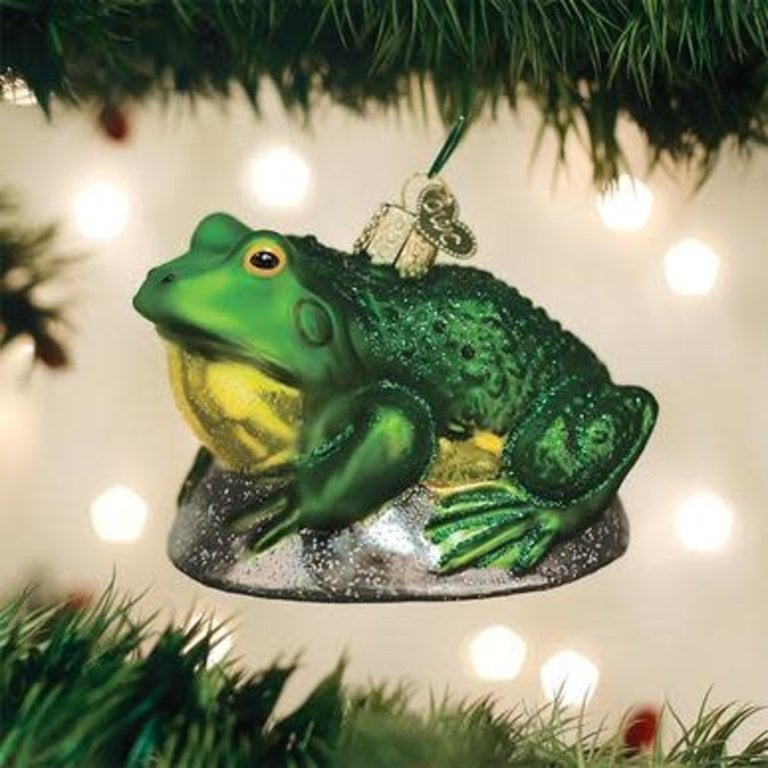 Bullfrog, Mouth Blown Glass Ornament