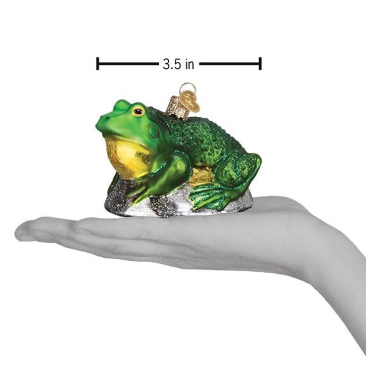 Bullfrog, Mouth Blown Glass Ornament