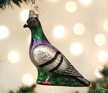 Pigeon, Glass Ornament 16134