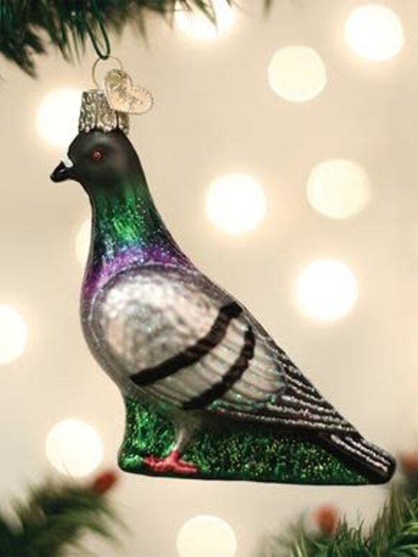 Pigeon, Glass Ornament 16134