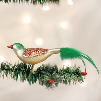 Old World Christmas Christmas Bird, Glass Ornament Old World Christmas Christmas Bird, Glass Ornament