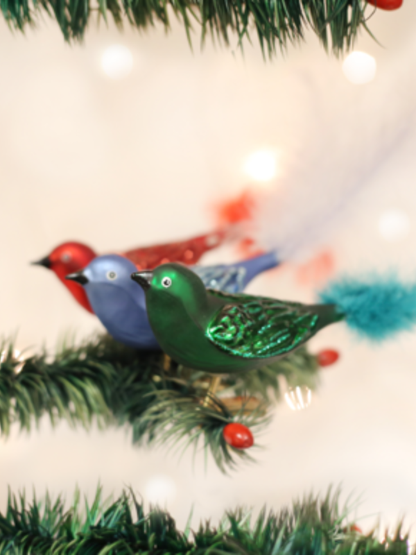 Brilliant Songbird Glass Ornament