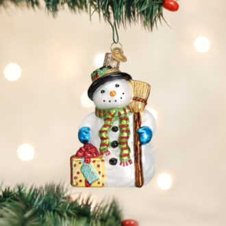 Old World Christmas Gleeful Snowman Glass Ornament Old World Christmas Gleeful Snowman Glass Ornament