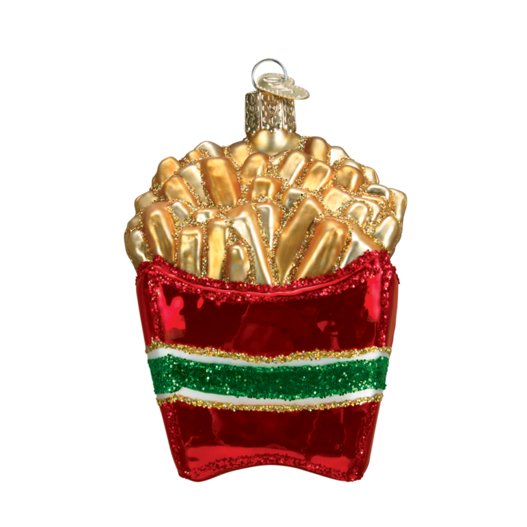 French Fries Mouth Blown Glass Ornament