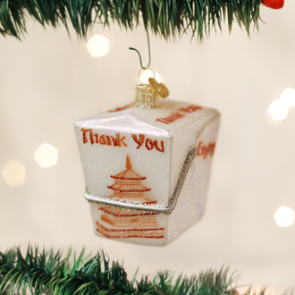 Old World Christmas Chinese Take-out Glass Ornament Old World Christmas Chinese Take-out Glass Ornament
