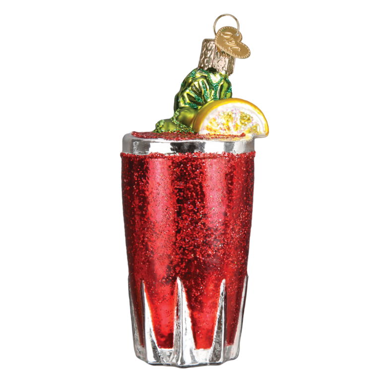 Bloody Mary Mouth Blown Glass Ornament