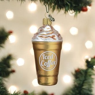 Old World Christmas Blended Coffee Glass Ornament Old World Christmas Blended Coffee Glass Ornament