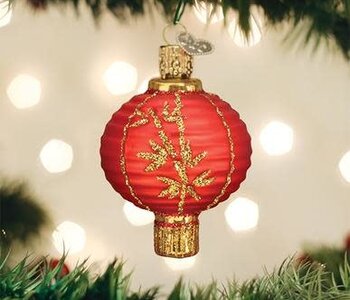 Chinese Lantern Glass Ornament 32405