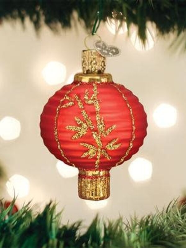 Chinese Lantern Glass Ornament 32405