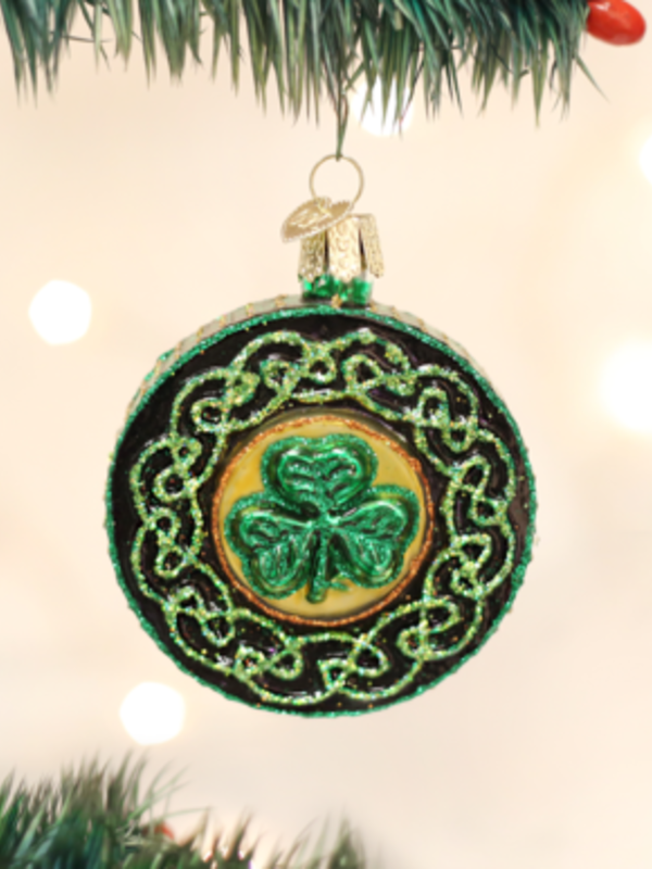 Celtic Brooch Glass Ornament 36116