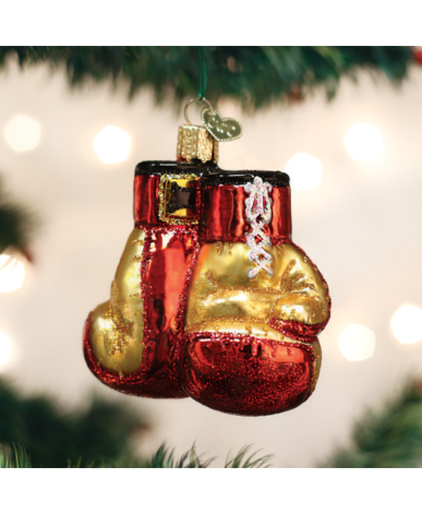 Boxing glove mouth blown Glass ornament