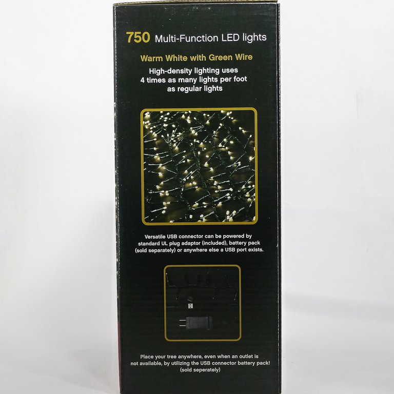 Set of 750 Warm White 3mm USB LED Lights 10 Functions 8/16 Hour Timer