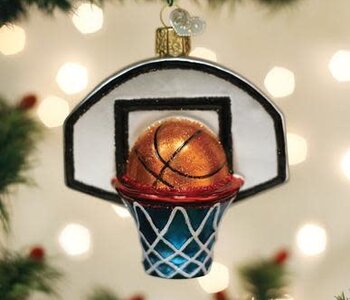 Basketball Hoop Glass Ornament 44164