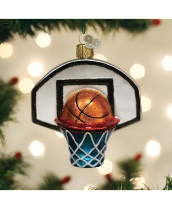 Ballon de basket décoration en verre soufflé sapin de Noël