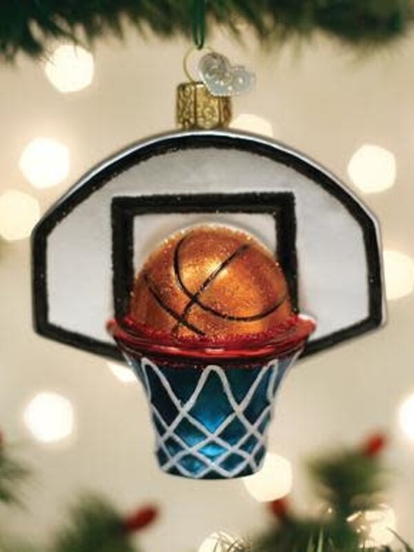 Basketball Hoop Glass Ornament 44164