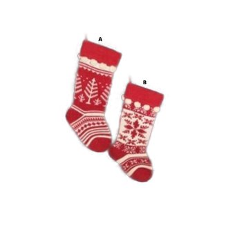 Kurt Adler Red and White Knit Christmas Stocking approximately 20 inches 2 models available Kurt Adler Red and White Knit Christmas Stocking approximately 20 inches 2 models available