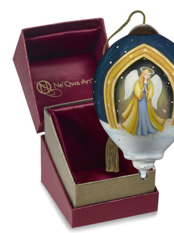 Angel of peace under golden arch Ornament by Ne'Qwa