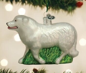 Pyrenean mountain dog Glass ornament 12585