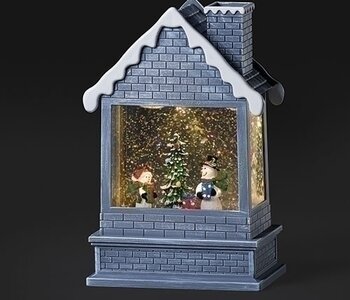 Maison Tourbillon Bonhomme de neige DEL 8" USB