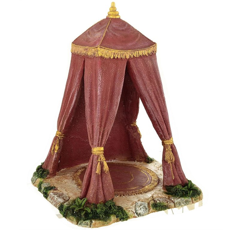 King's Tent Burgundy for 5" Fontanini Nativity 10''H