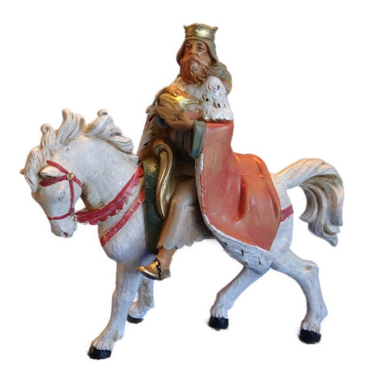 Fontanini 5" Heirloom Nativity King Melchior on Horse