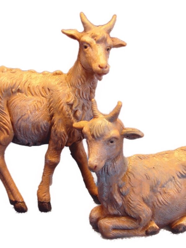 Chèvres, Ens de 2 figurines Nativité 5" Fontanini 54030