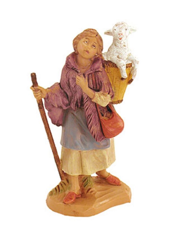 Miriam with sheep in Basket 5'' Nativity Fontanini 72572