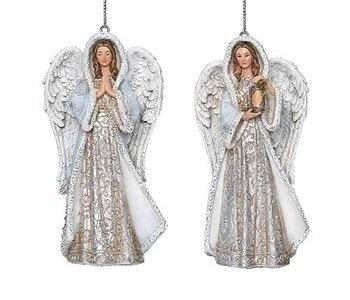 Ornement Ange bleu 4.75" Ass.2