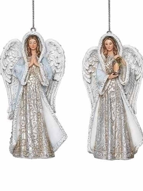 Ornement Ange bleu 4.75" Ass.2