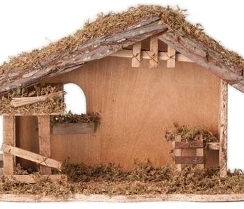 Étable en bois Fontanini de 10,5 po pour figurines de 5'' de Nativité 54628