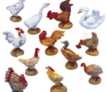 Barnyard Birds 12-Pc. Set Fontanini 51517