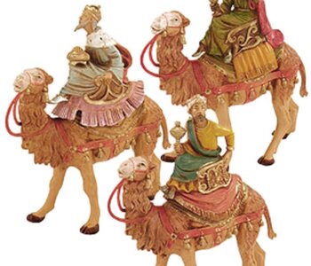 Three Kings on Camels Set of 3  Fontanini 5'' Nativity Wisemen 71514