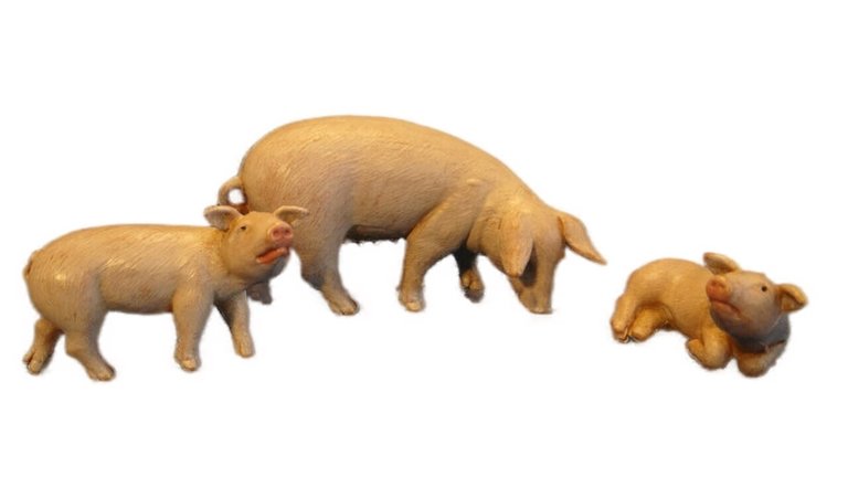 Pig Family 3 pig set for your 5'' scale Fontanini Nativity