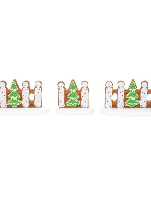 Gingerbread Christmas Fence - Village Accessory