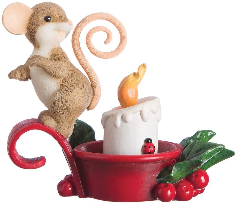 Charming Tails "Nothing Like a Warm Christmas Tail" LED candle flame