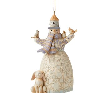 Ornement Woodland Snowman with Animals - Jim Shore