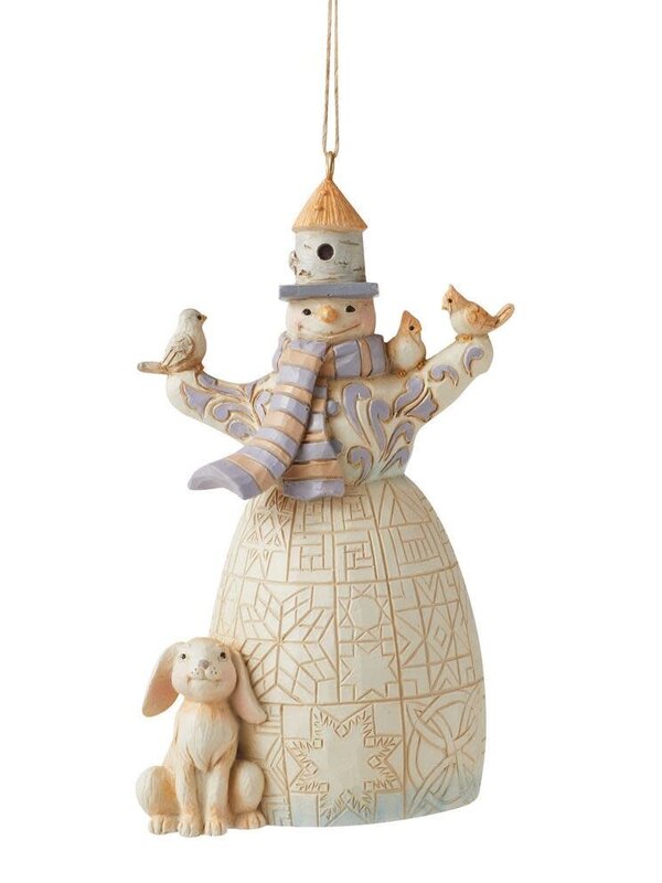 Ornement Woodland Snowman with Animals - Jim Shore