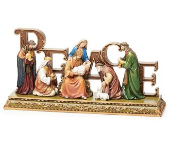 Nativité de table ''Peace'' Doré 133020