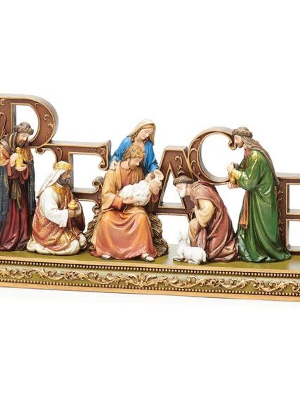 Nativité de table ''Peace'' Doré 133020