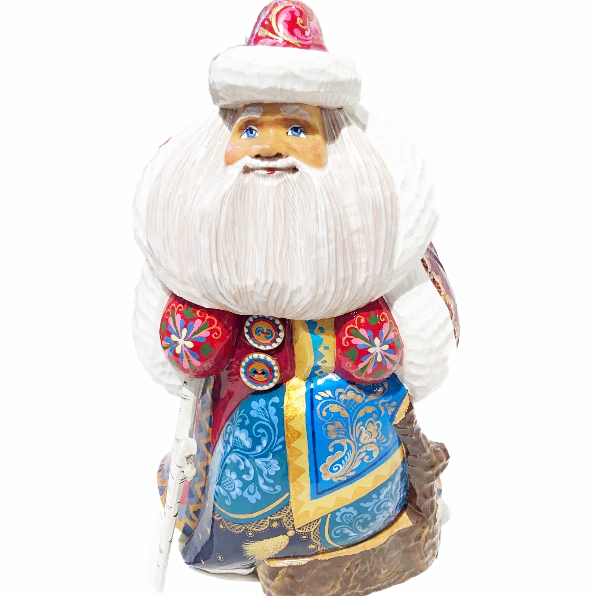 Père Noël russe, collection d'art sculpté et peint à la main environ 1 - Boutique Noel Eternel