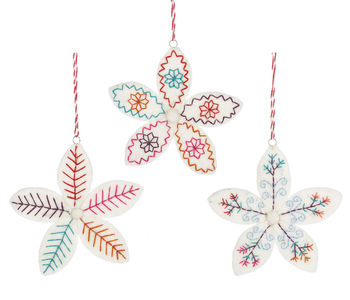 Ornement Fleur en laine