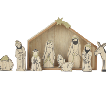 Nativité en bois ens.12