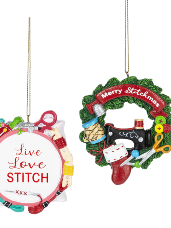 Ornement Sewing Merry Christmas Ass.2