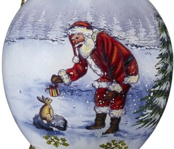 Ornement NeQwa Père Noël et lapin