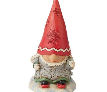 Gnome with braids skiing - Jim Shore