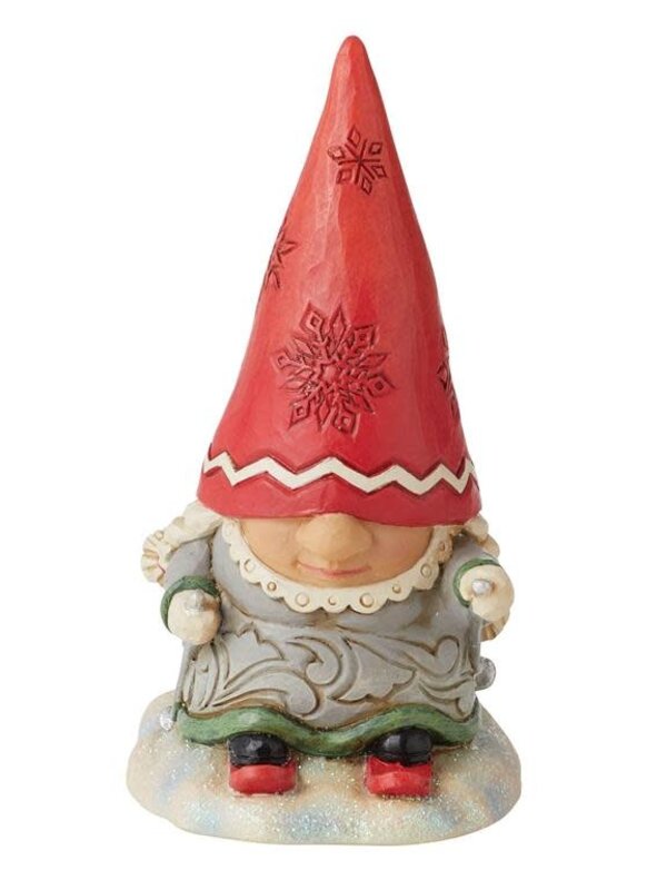 Gnome with braids skiing - Jim Shore