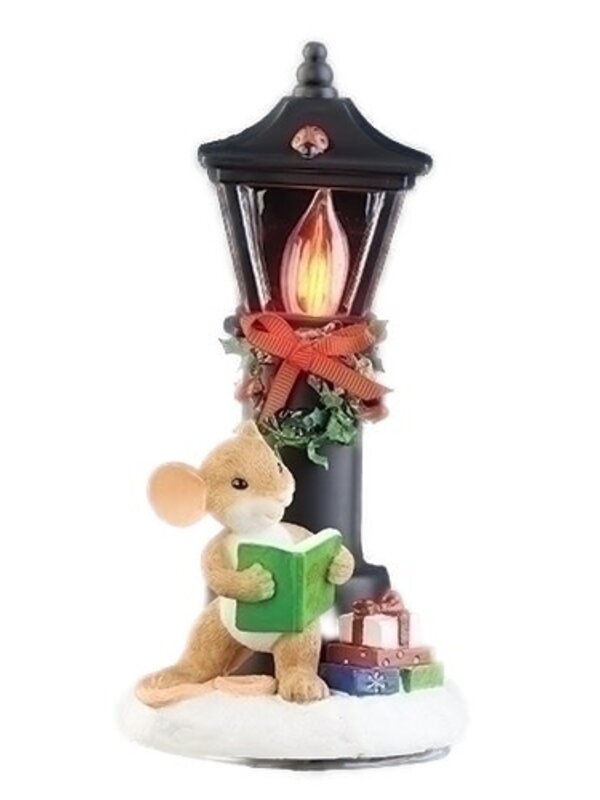 Lamppost Nightlight 7"H Charming Tails with Flicker bulb 133497